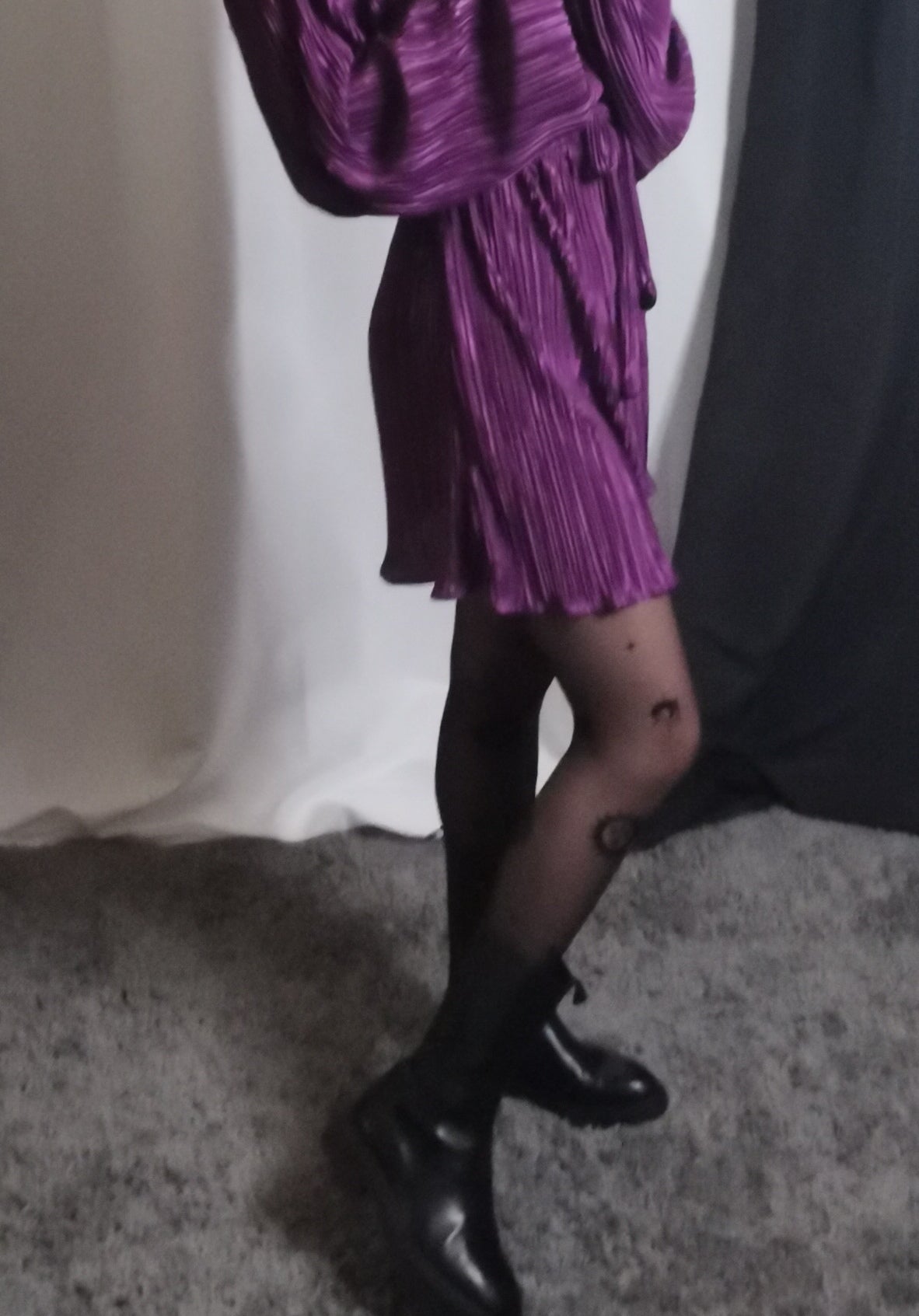 Short plum dress