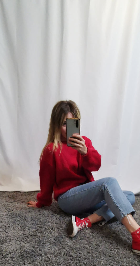 Raspberry Sweater